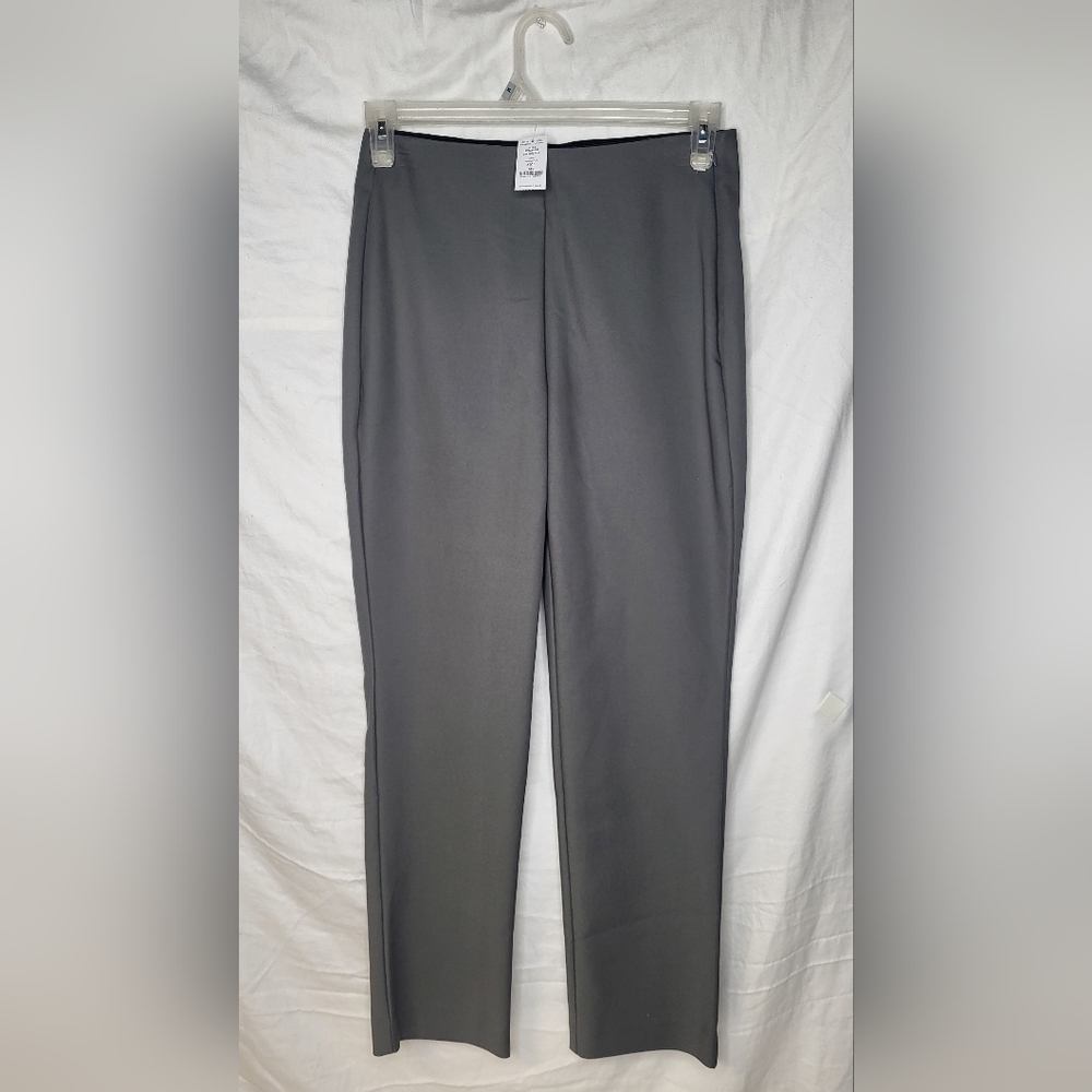 NWT White House Black Market The Slim Side Zip Ankle Pant Size 6R Smoked Pearl